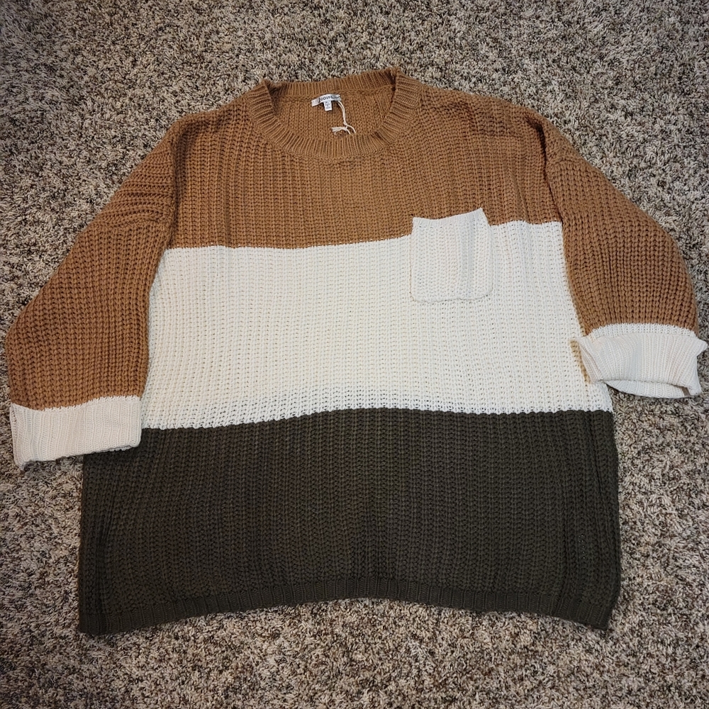 New Oversized Colorblock Sweater